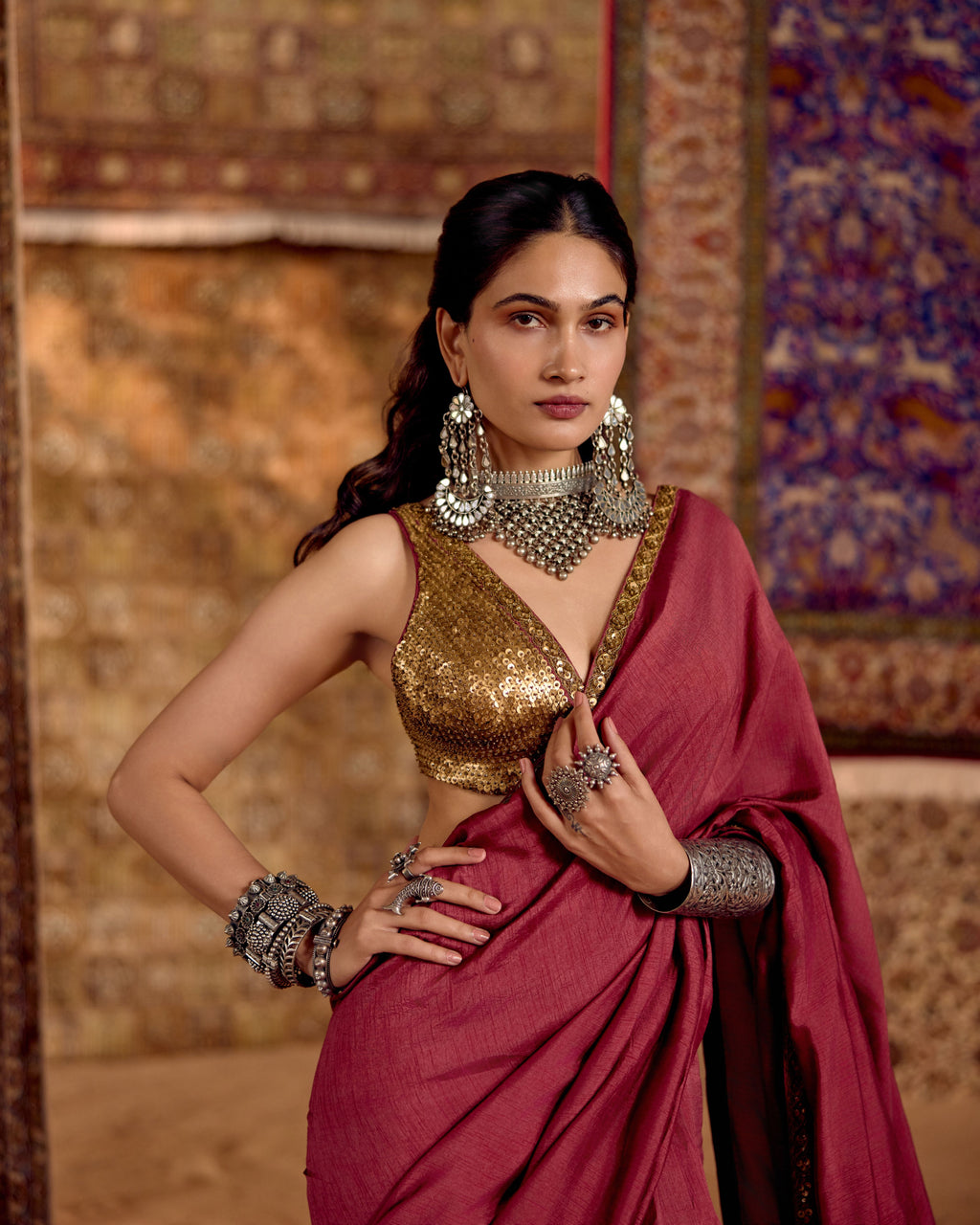 ANAARBUTA SAREE SET