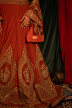 Kumkumi kesariya Lehenga Set