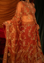 Kumkumi kesariya Lehenga Set
