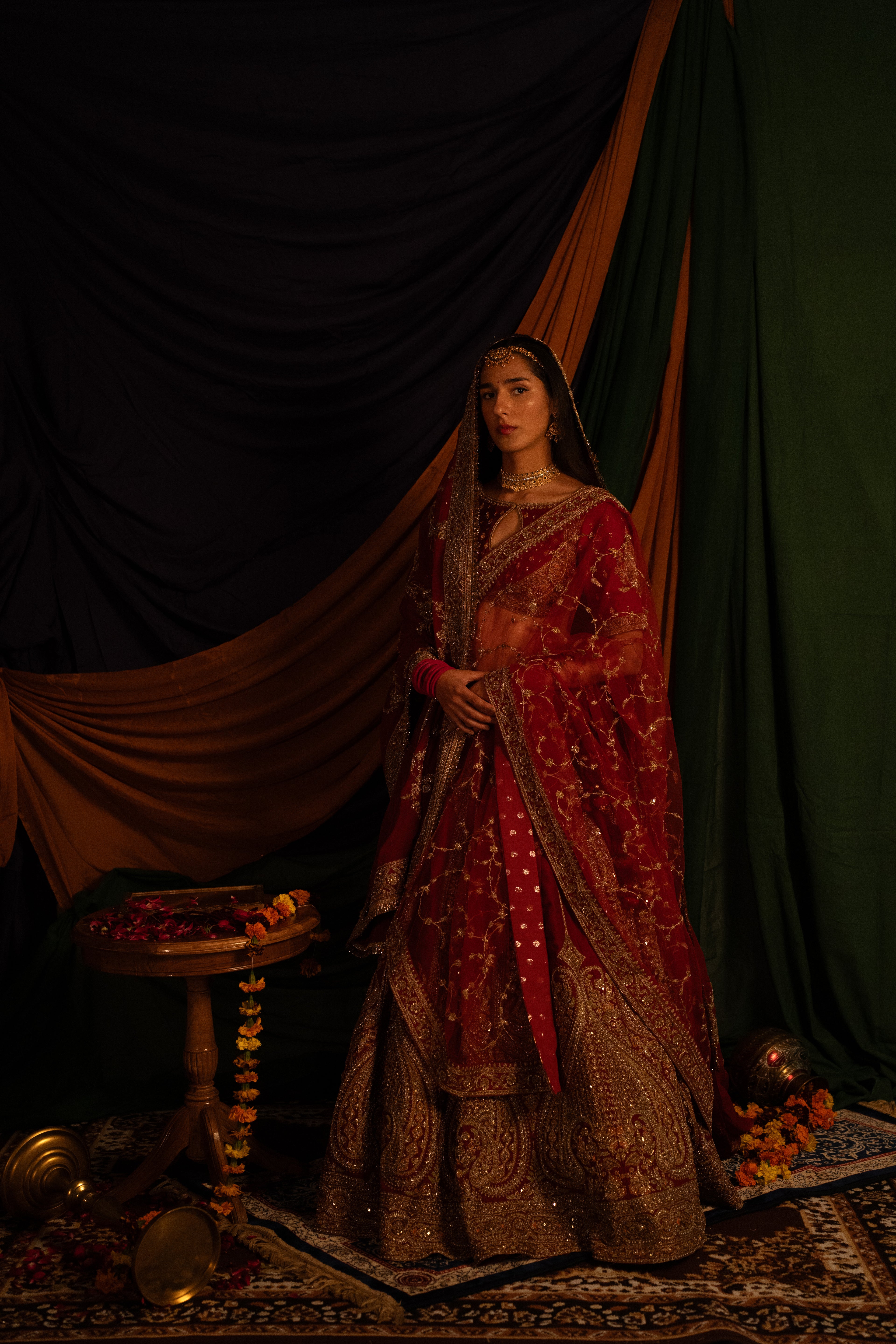 Surkh Rang Lehenga Set